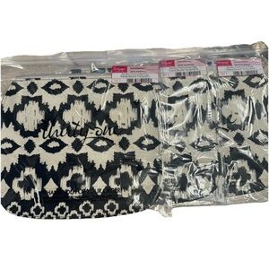 Thirty-One Black and White Patterned Bags Gifts Teacher Christmas NEW